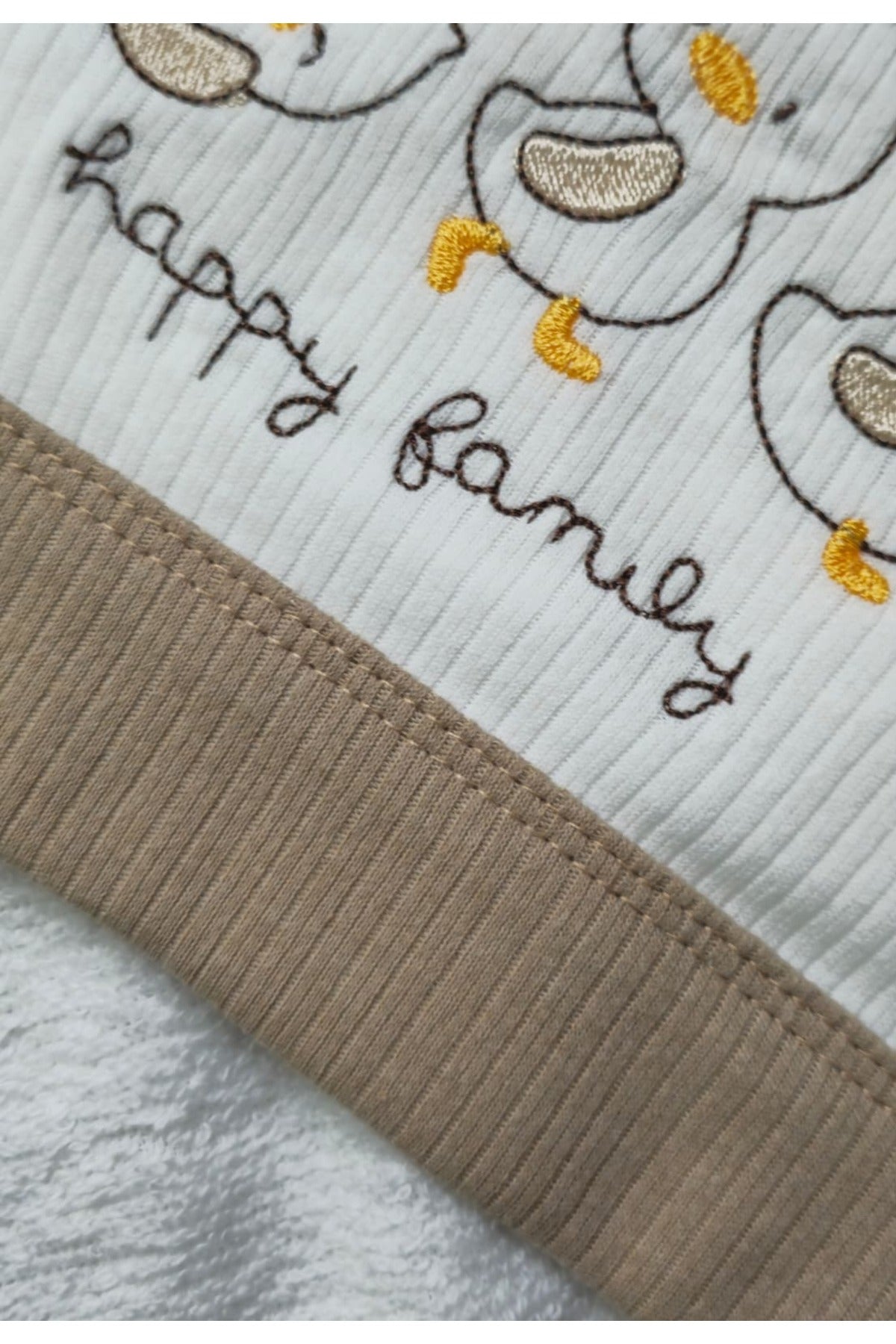 Ördek Desenli Lüks Bebek Bornoz Havlu Seti 2 Yaş / Uni